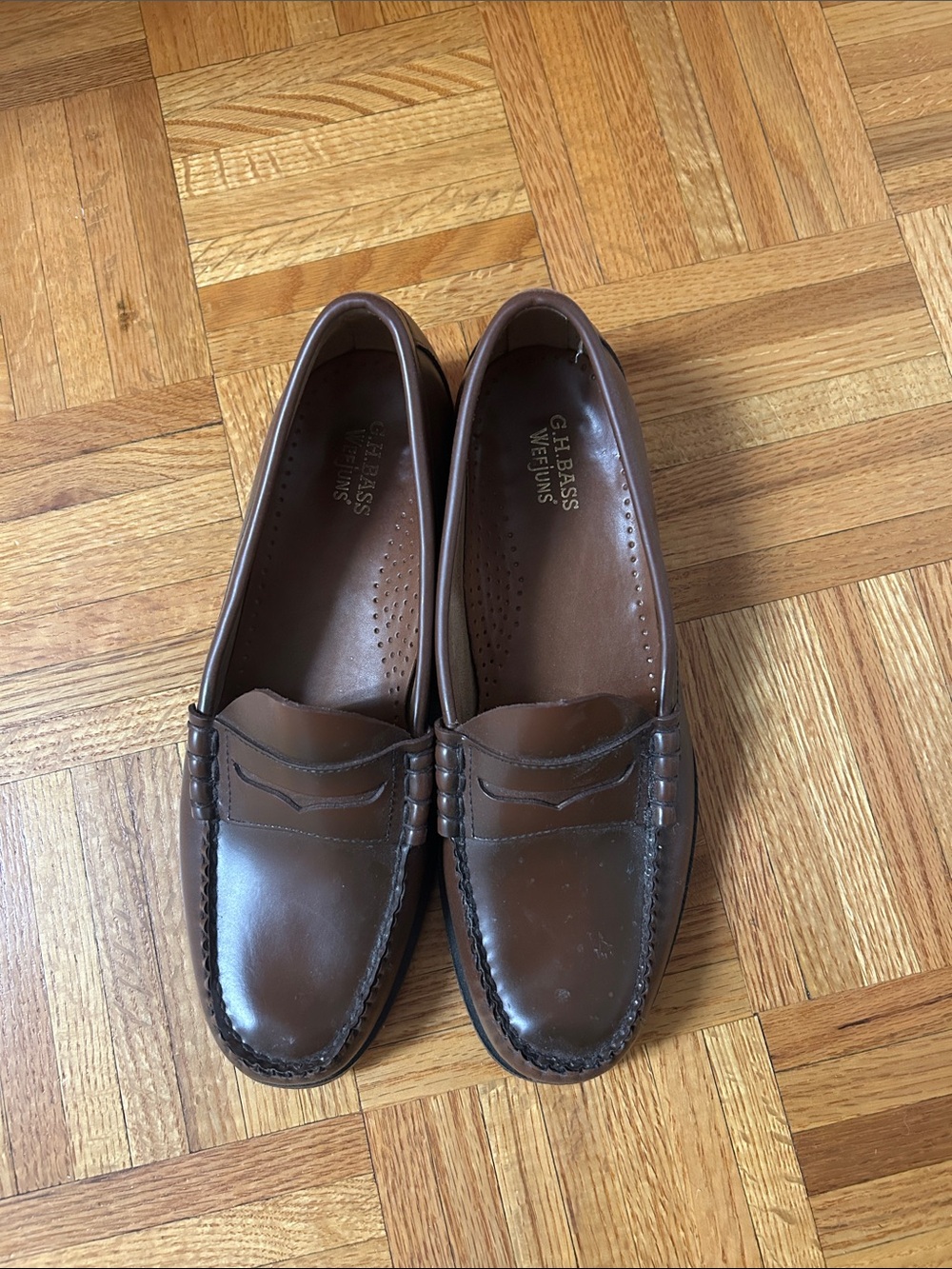 G.H. Bass & Co. Brown Leather Penny Loafers